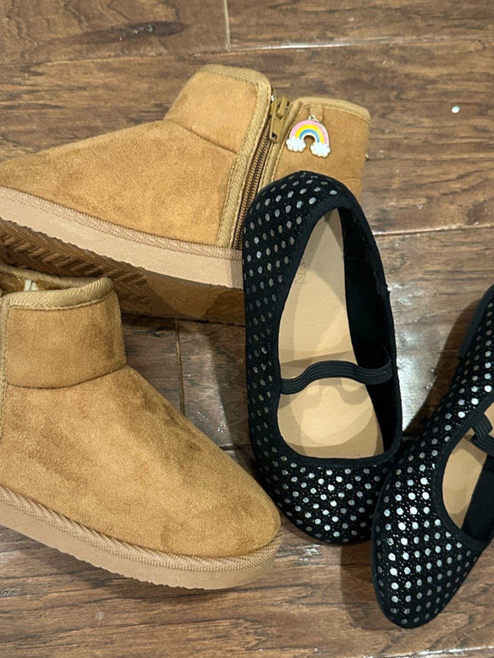 BUNDLE two pairs of girls shoes- size 2 suede Ankle Boots + size 1 Mary Janes